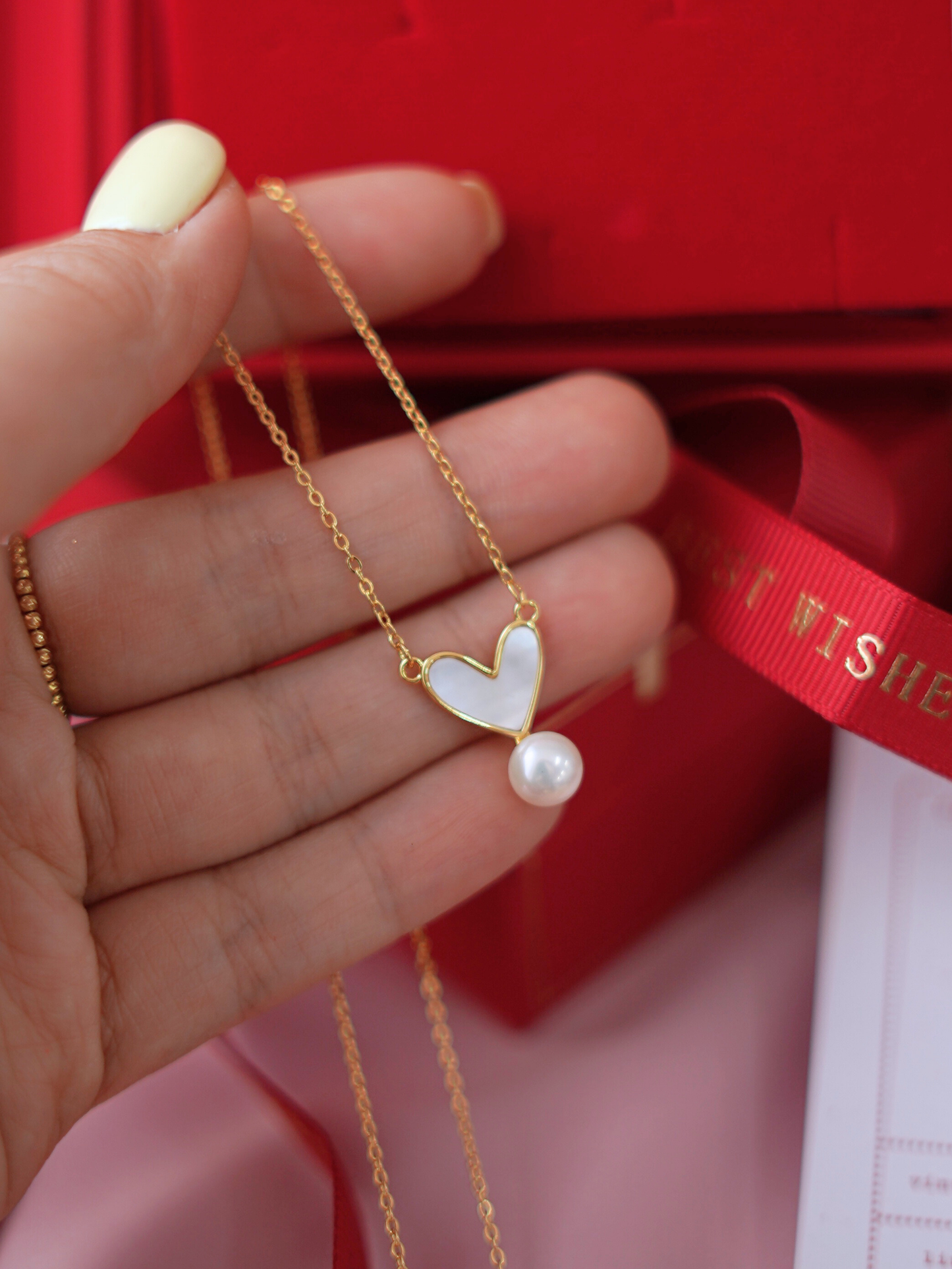 SET0002MX 3 in 1 Love Shaped Fresh Water Pearl Gift Set